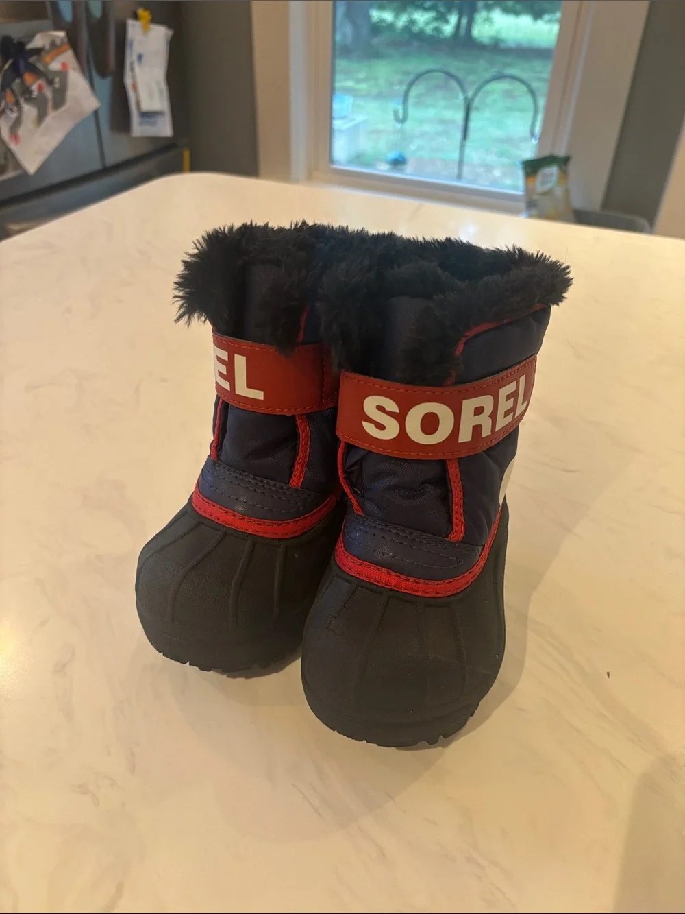 SOREL Kids' Winter Boots - Navy & Red